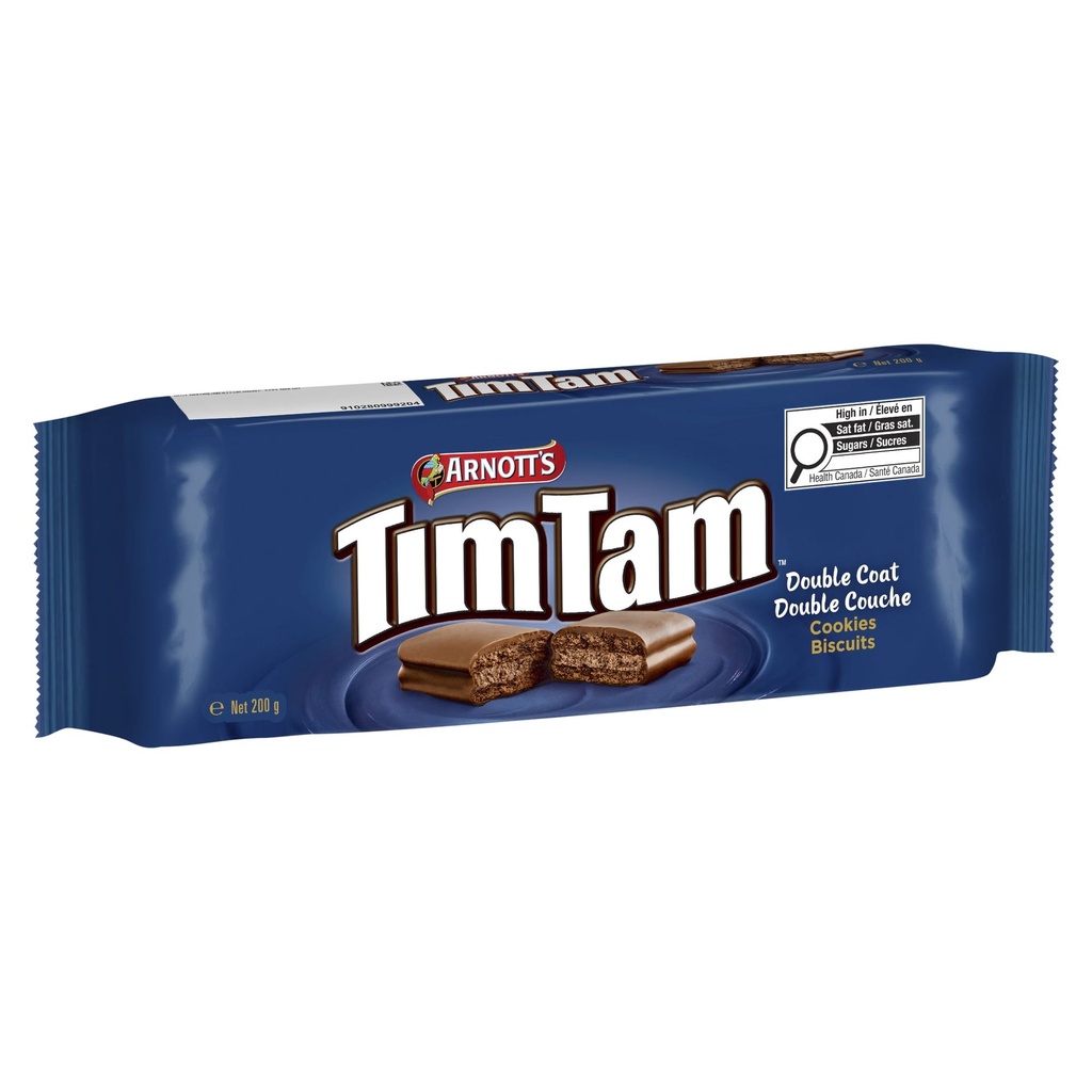 Biscuits au chocolat Tim Tam Double couche d’Arnott’s 200 g Des biscuits irrésistibles prêts à manger