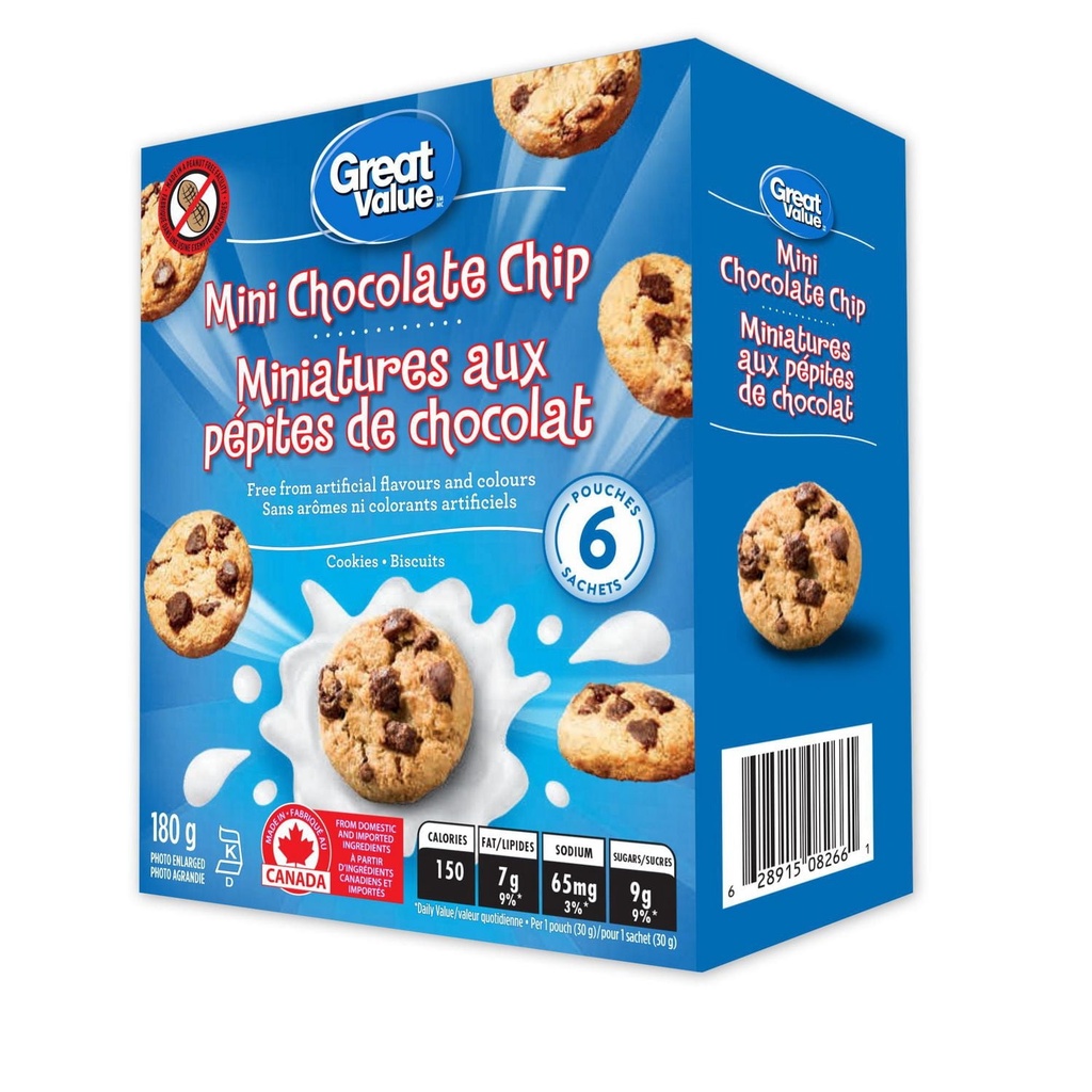 Biscuits miniatures aux pépites de chocolat de Great Value