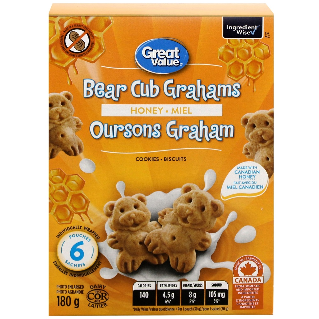 Oursons Graham au miel Great Value