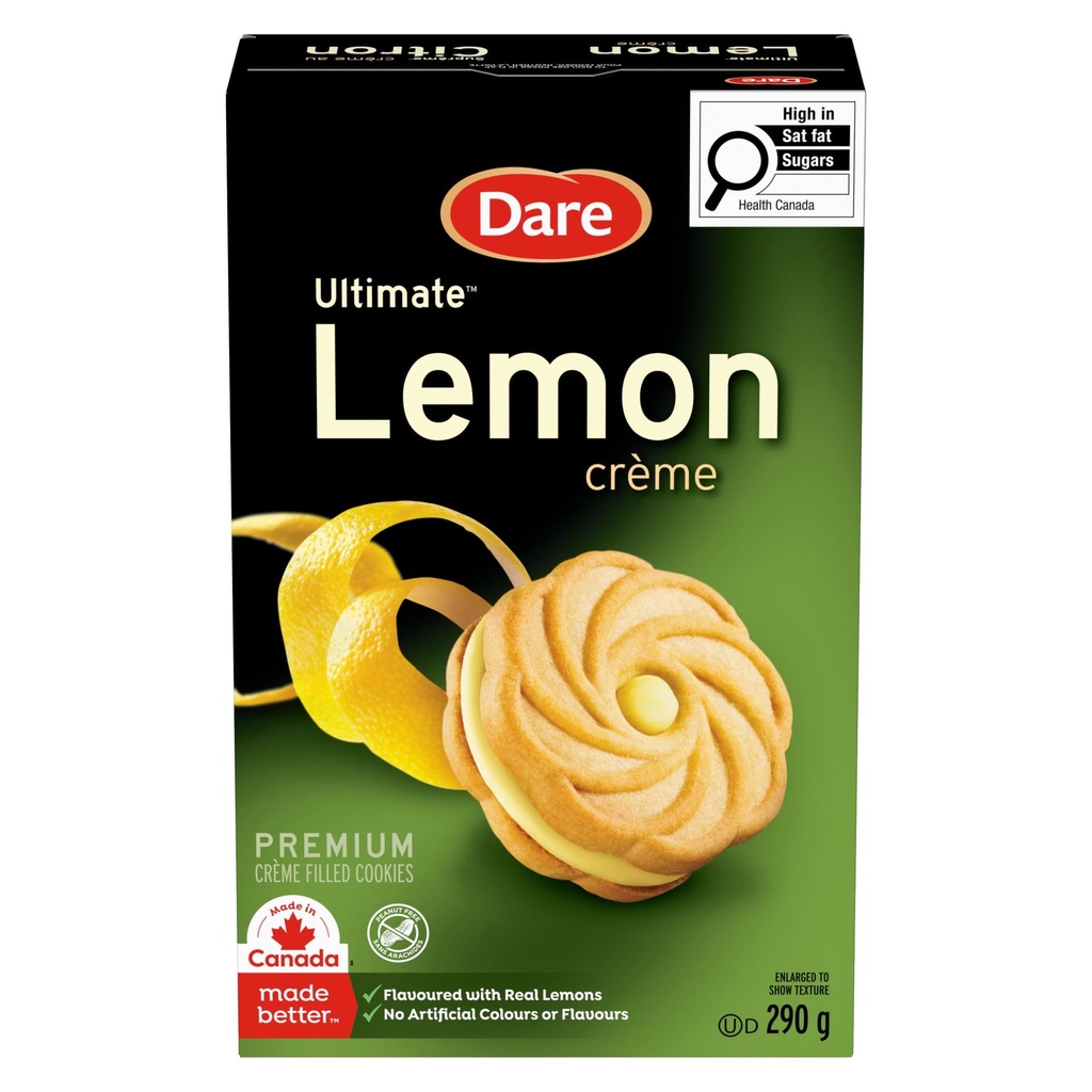 Dare Ultimate Biscuits Dare Suprême crème au Citron, 290g