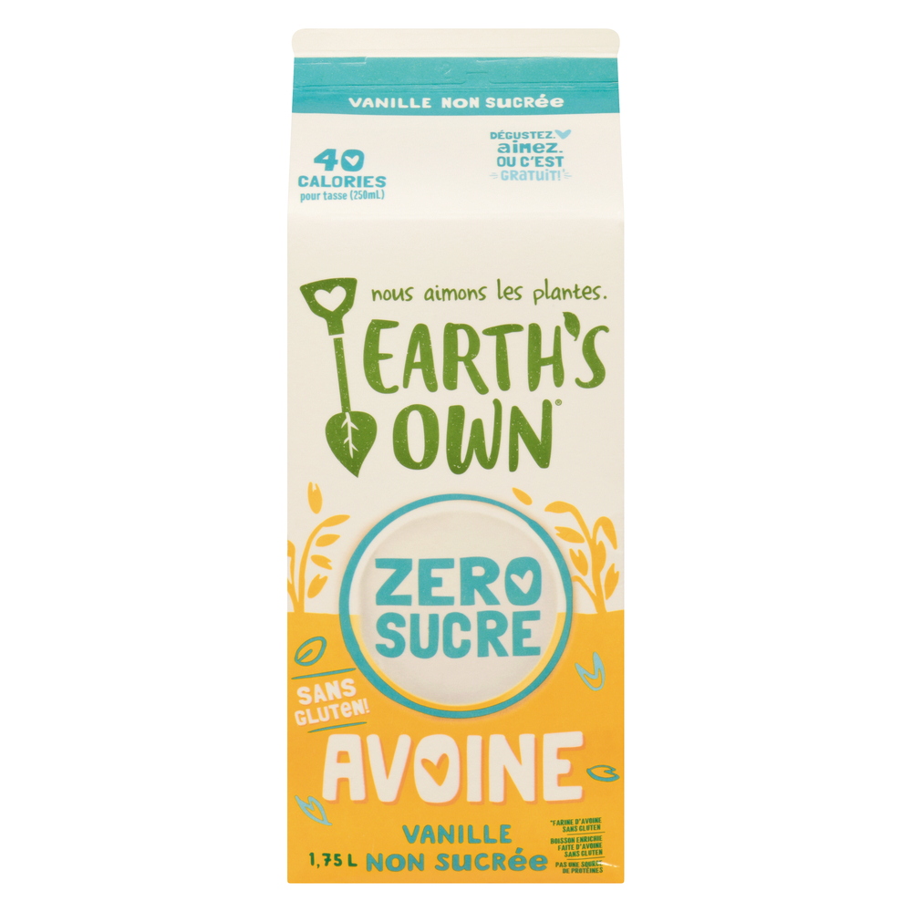 Earths Own Boisson avoine zero sucre vanille