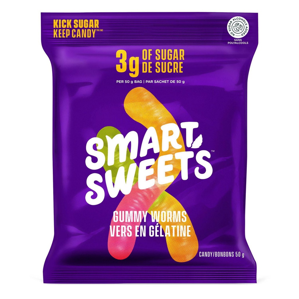 SmartSweets, Vers En Gelatine, 50g Pouch