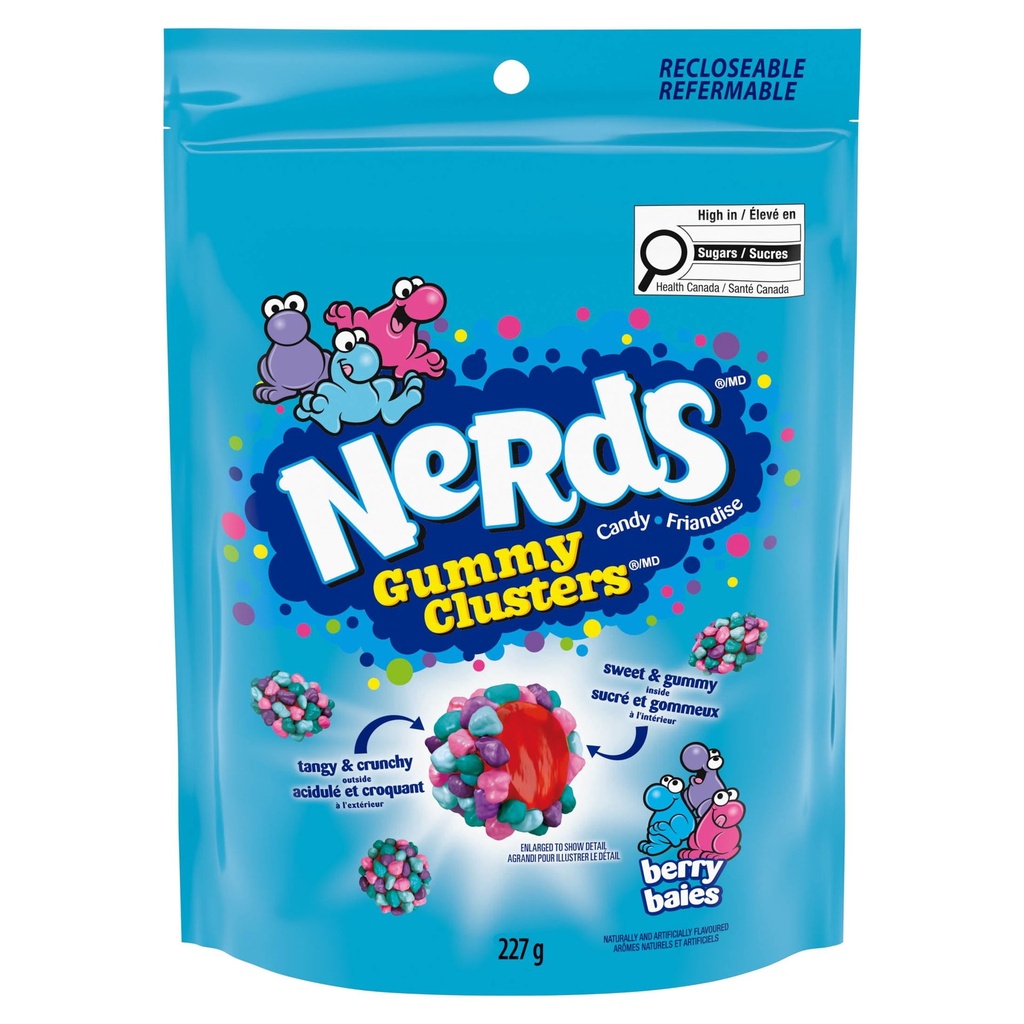 Friandise Nerds Gummy Clusters au Baies