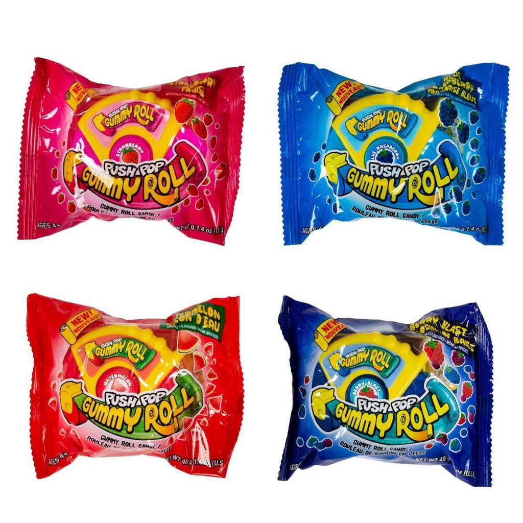 Bazooka Push pop rouleau gélifié