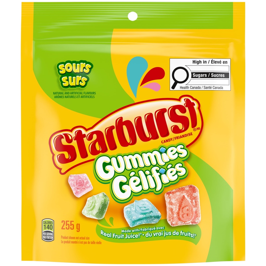 STARBURST, Surs, bonbons gélifiés, sac de format à partager, 255 g